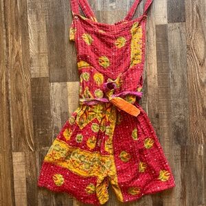 Kantha Bae Romper Shorts Shortalls One Size Free Size Boho